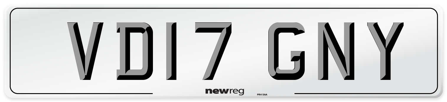 VD17 GNY Number Plate from New Reg